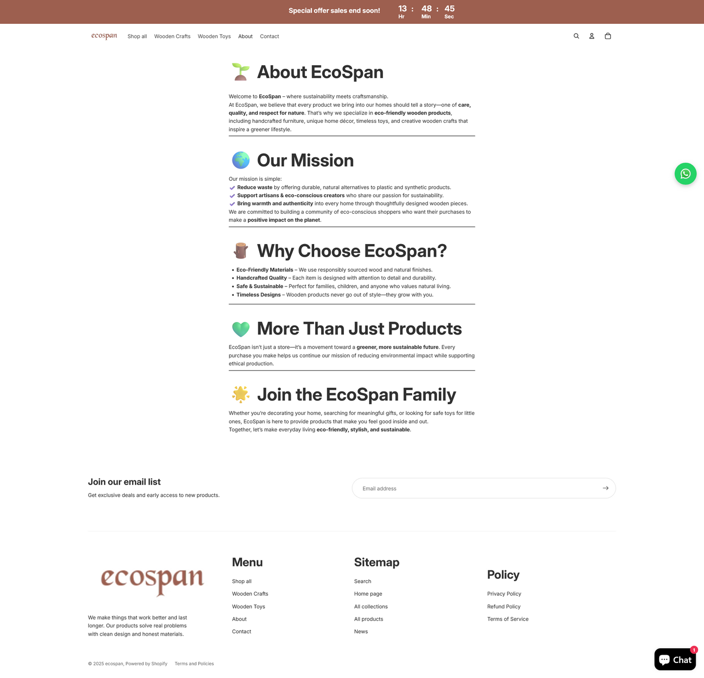 Ecospan brand new Shopify Store – Ready to Launch!