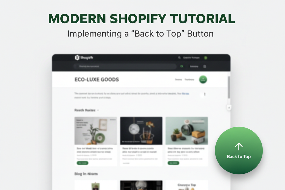 Creating a Custom “Back to Top” Button That Appears on Scroll (Shopify Tutorial)