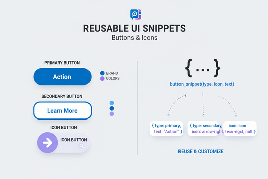 💾 How to Create a Reusable Snippet for Buttons or Icons