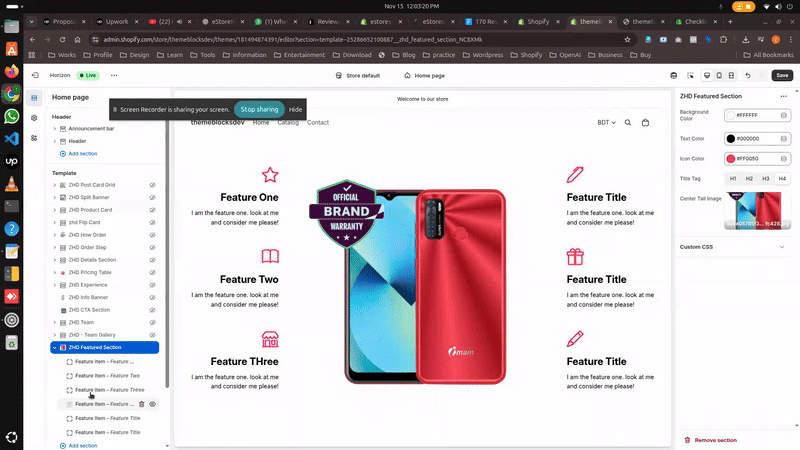How to Create and Customize the ZHD Featured Section in Shopify