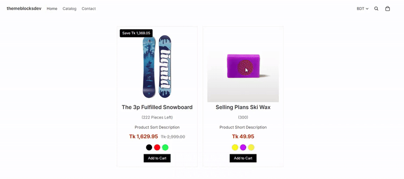 How to Create Dynamic Product Cards with Swatches in Shopify