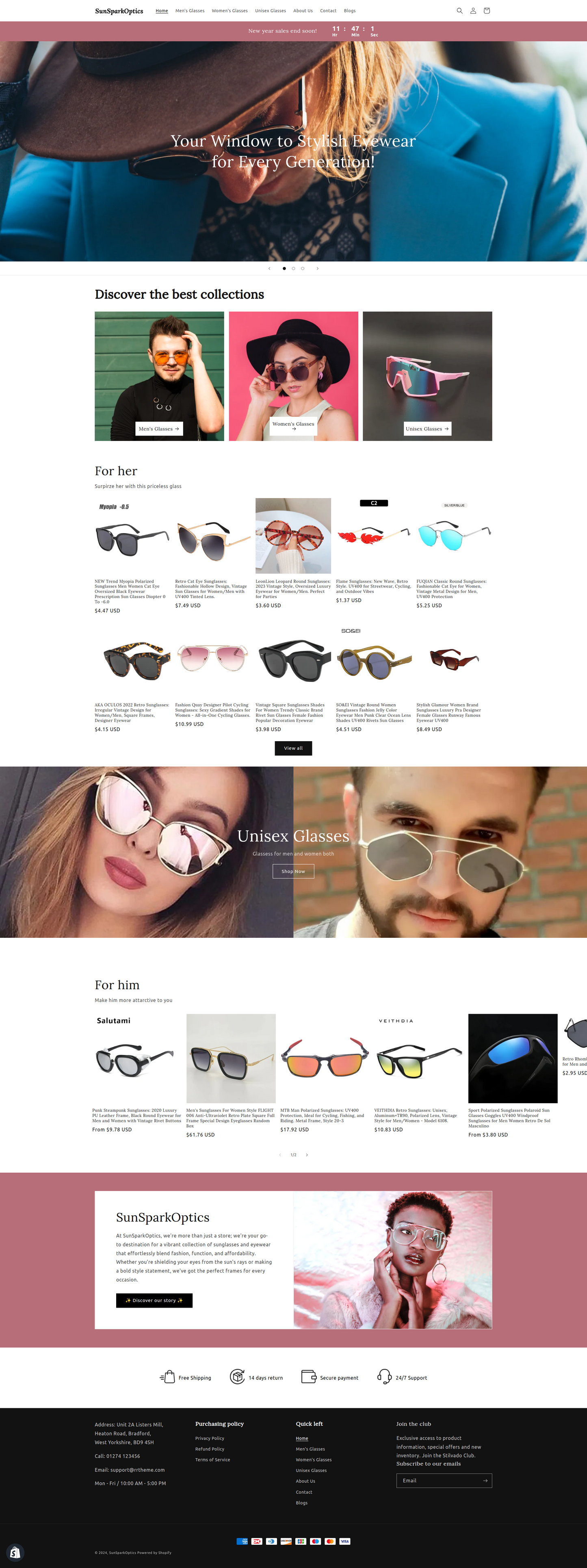 Sunsparkoptics - eyewear dropship store single product - Ready to Launch!