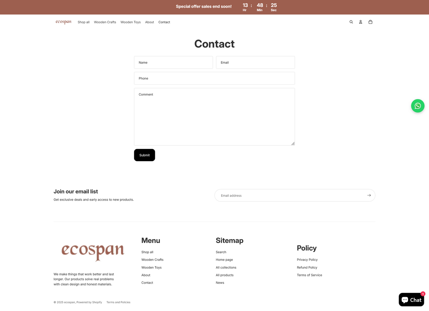 Ecospan brand new Shopify Store – Ready to Launch!