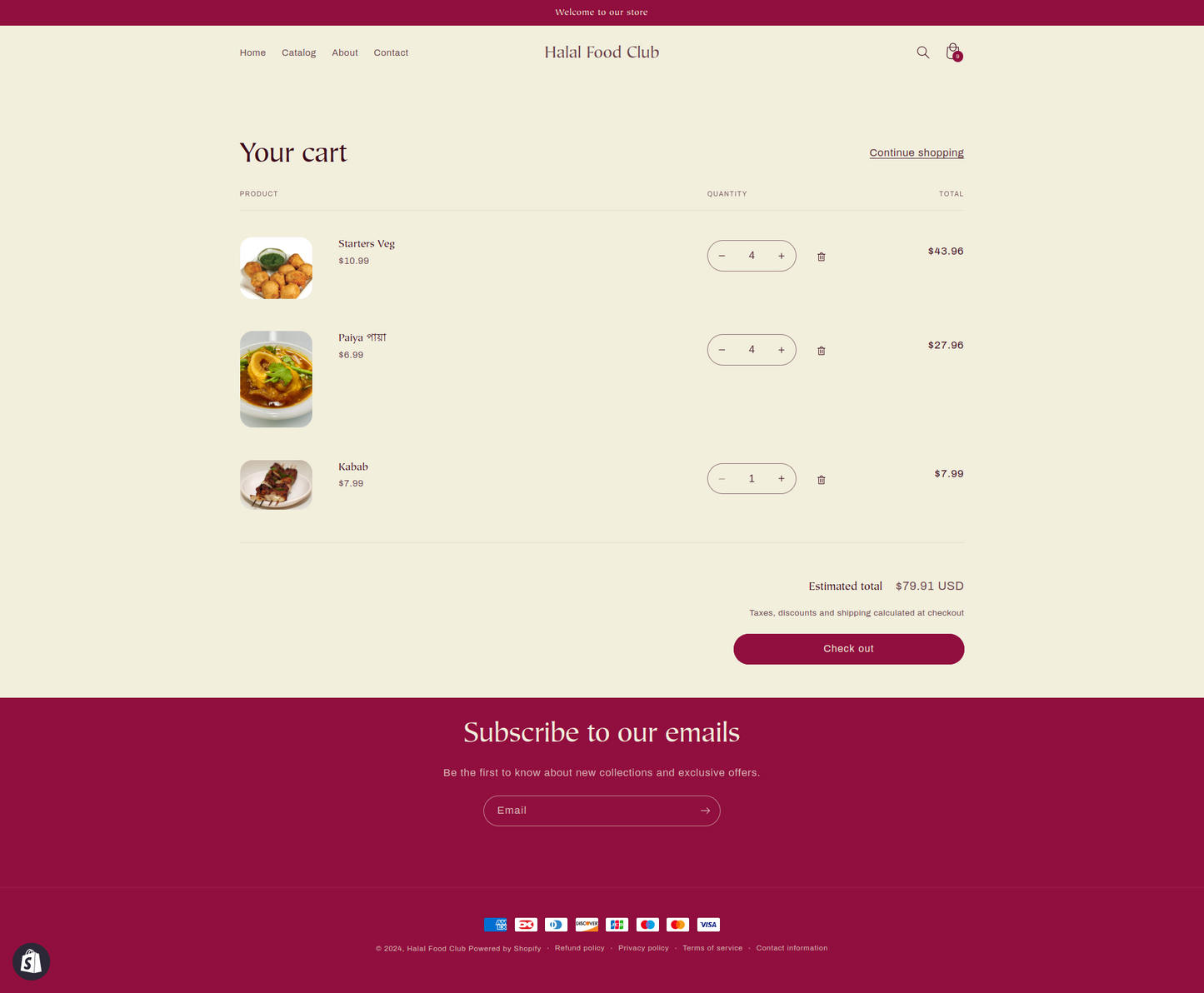 Halal-Food-Club - Fast-Food Shopify Store - Ready to Launch!