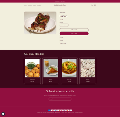 Halal-Food-Club - Fast-Food Shopify Store - Ready to Launch!