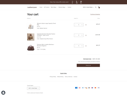 LeathersLoom - Leather shopify dropship Store single product - Ready to launch!