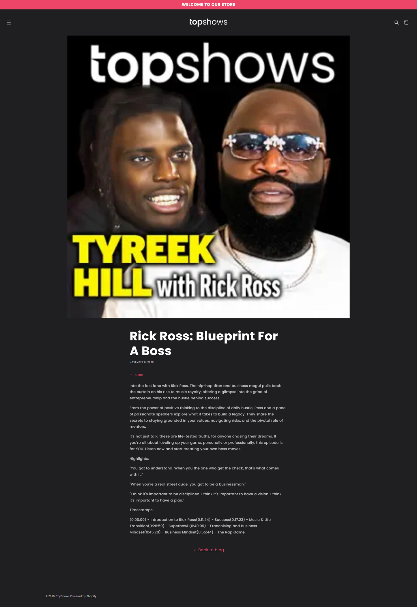 TopShows Landing page Shopify Store – Ready to Launch!