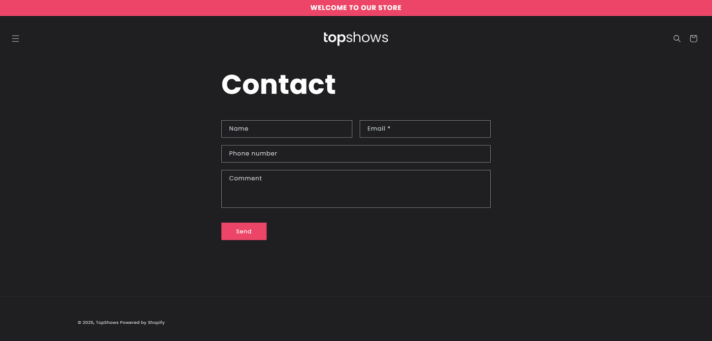 TopShows Landing page Shopify Store – Ready to Launch!