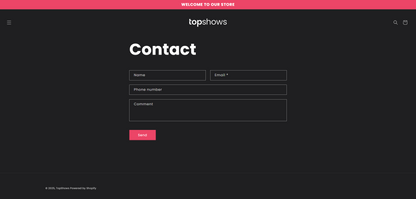 TopShows Landing page Shopify Store – Ready to Launch!