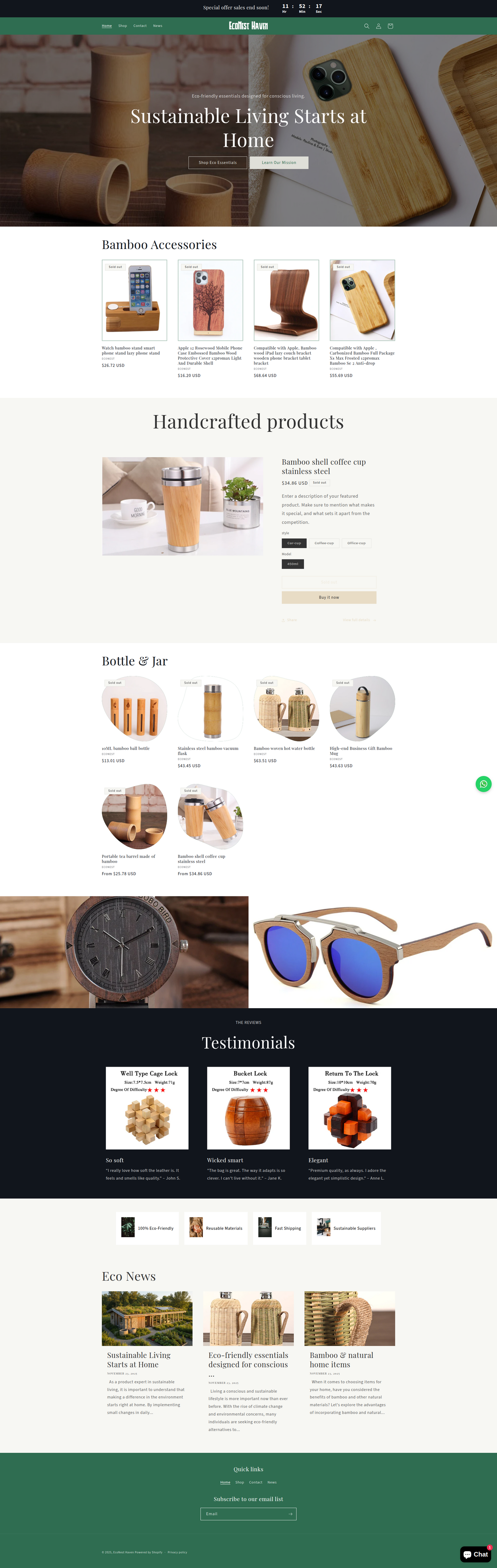 EcoNest Havean Business Shopify Store – Ready to Launch!