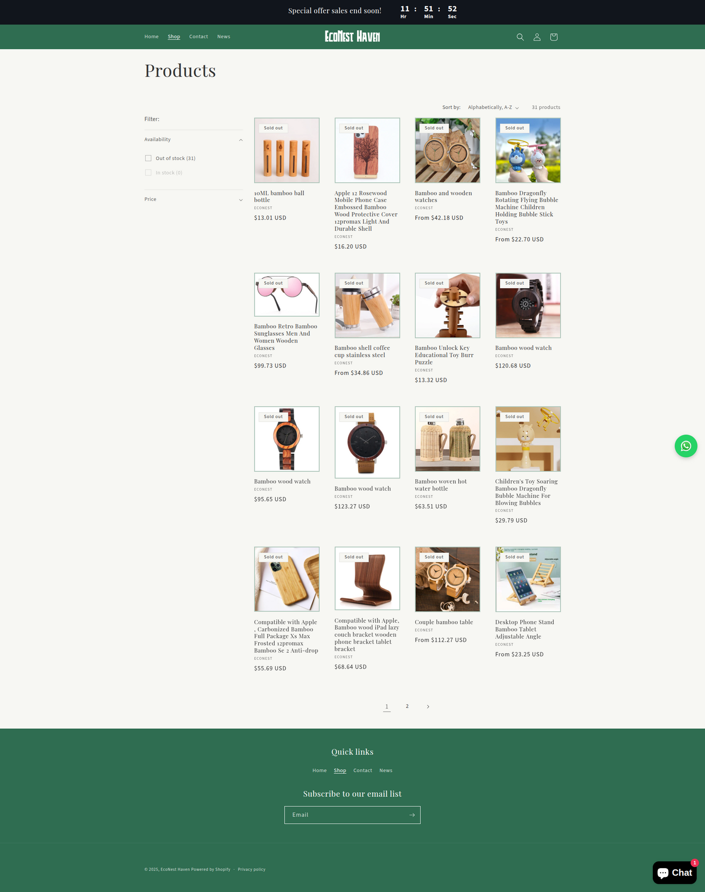 EcoNest Havean Business Shopify Store – Ready to Launch!