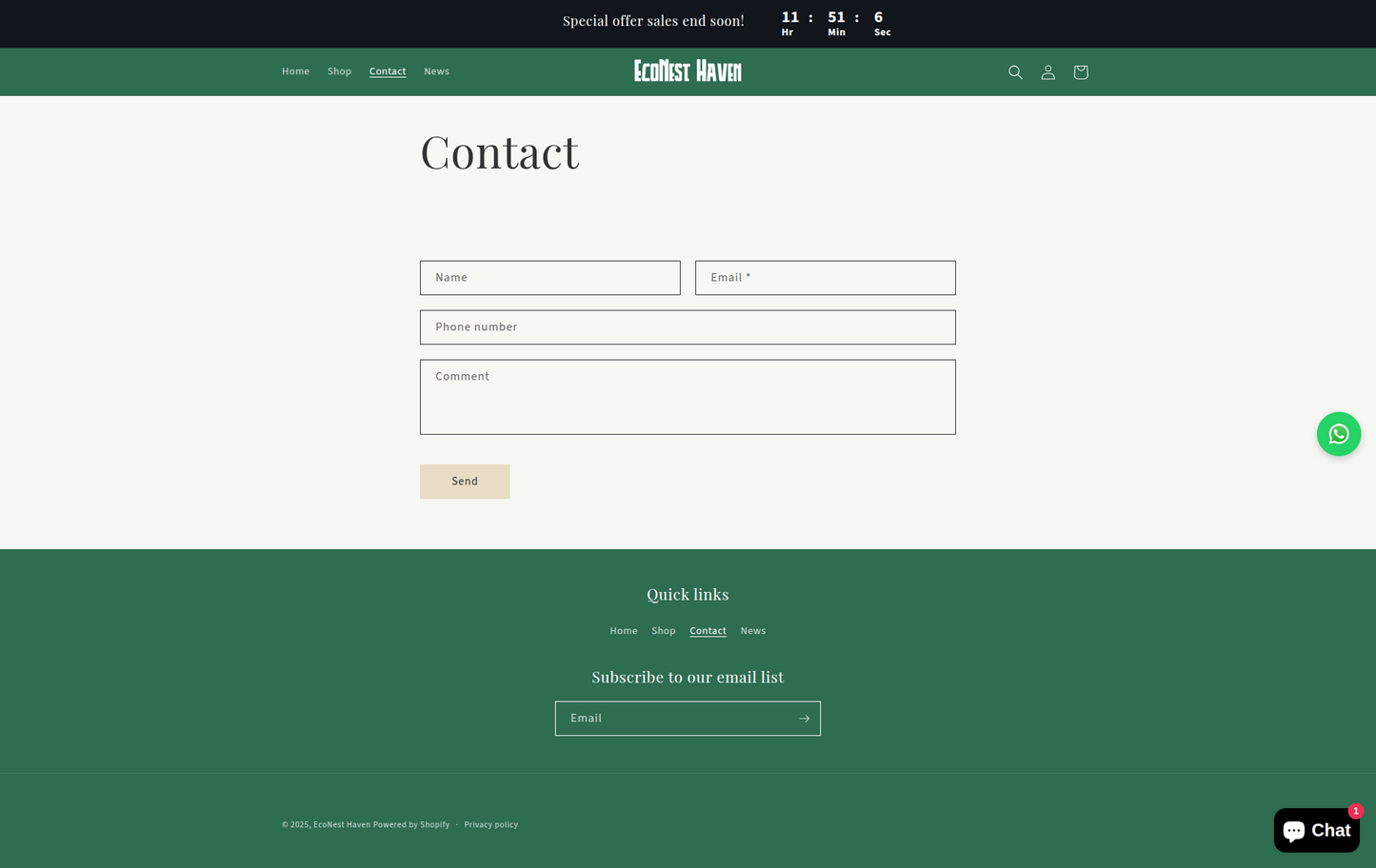 EcoNest Havean Business Shopify Store – Ready to Launch!