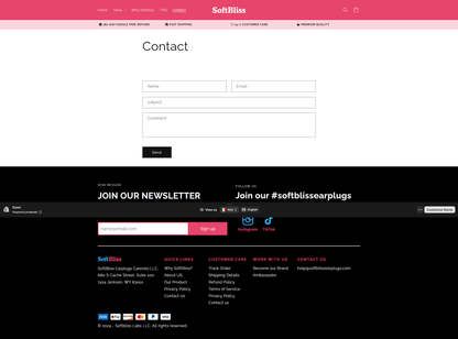 Softblisspro landing page Shopify Store – Ready to Launch!