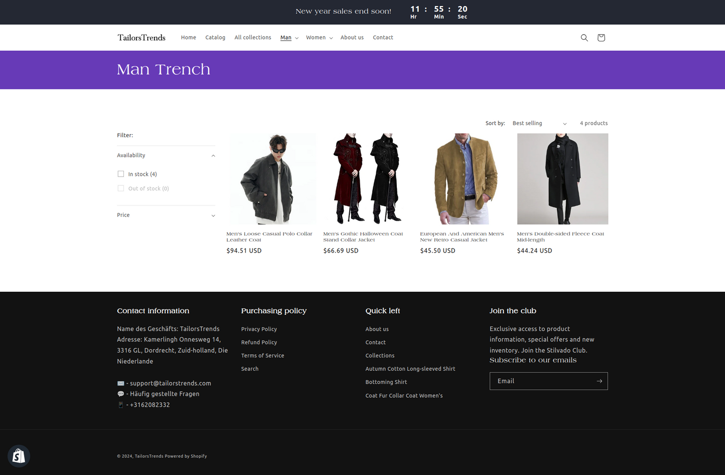 Tailorstrends clothing dropship store - Ready to launch!