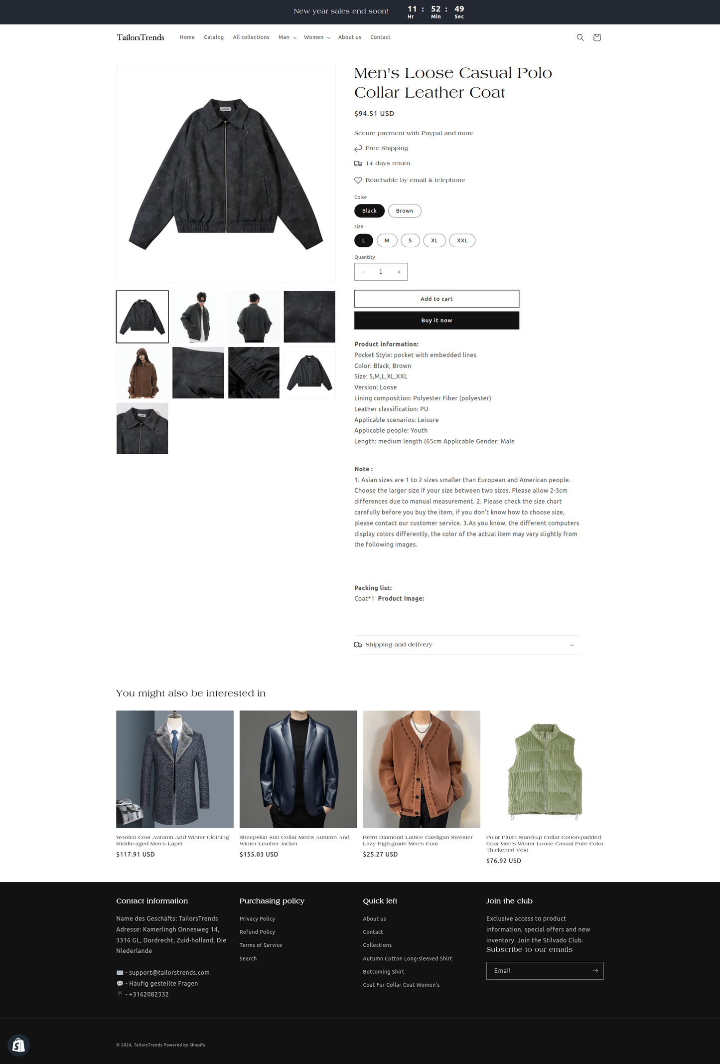 Tailorstrends clothing dropship store - Ready to launch!